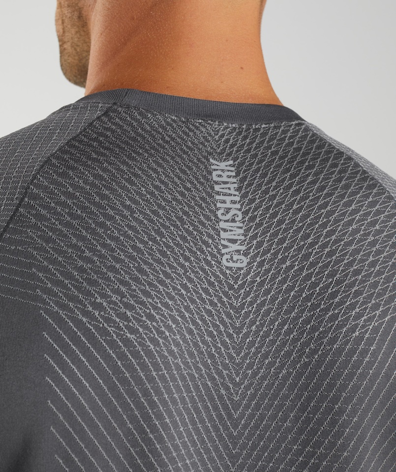 Gymshark Sziluett Szürke-füstös Szürke Csúcsa Varrat Nélküli Póló