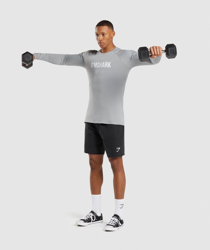 Gymshark Smokey Szürke Apollo Hosszú Ujjú Póló