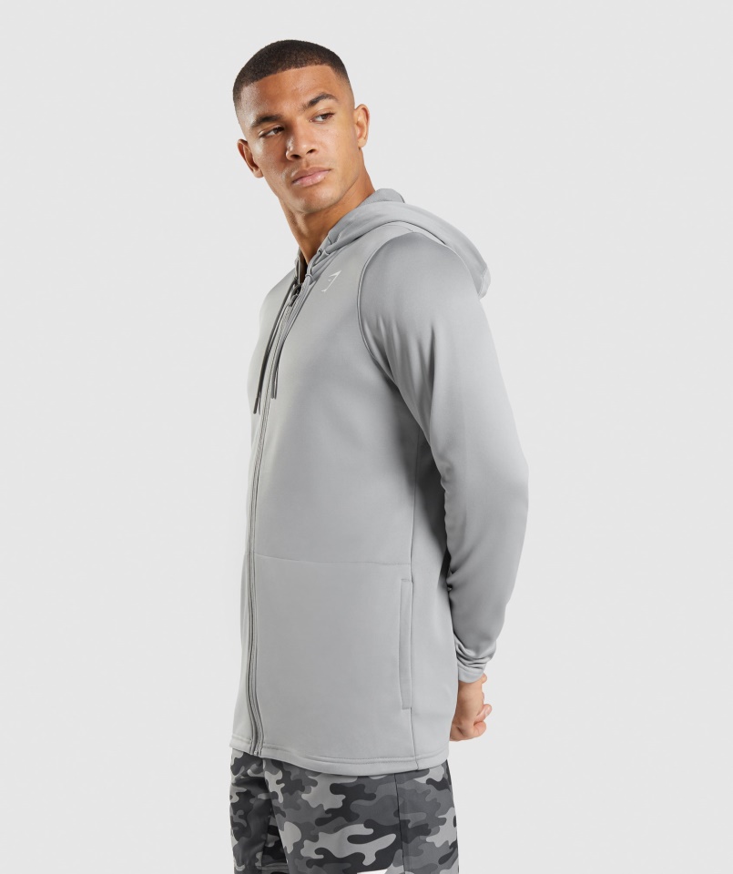 Gymshark Smokey Gray érkezés Cipzáras Kapucnis Pulcsi