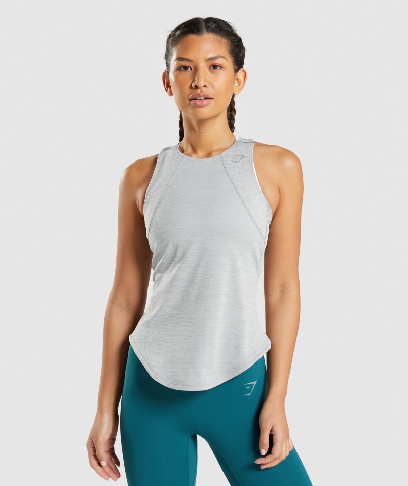 Gymshark Smokey Grey-green Marl Speed Tank