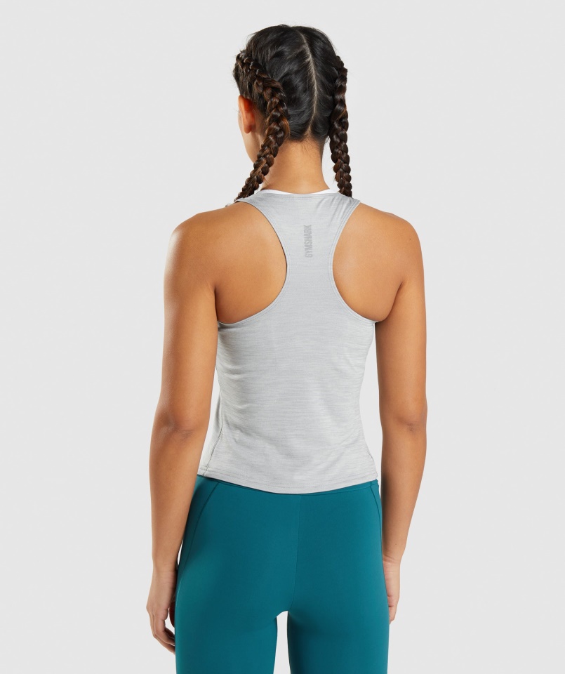Gymshark Smokey Grey-green Marl Speed Tank
