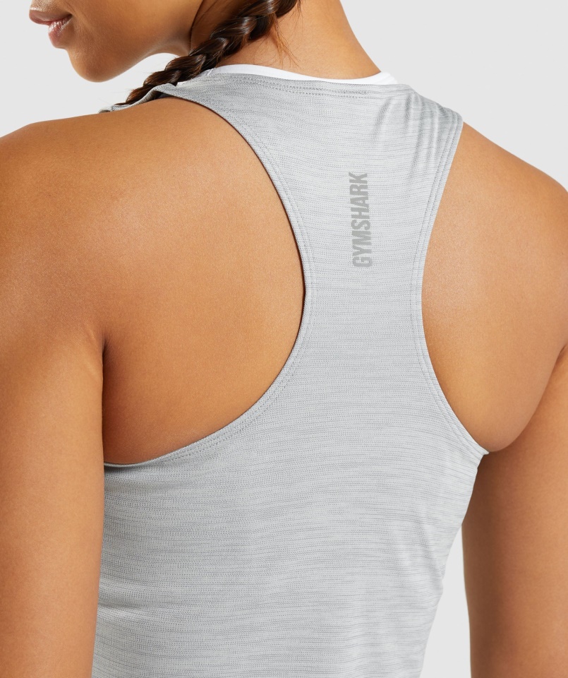 Gymshark Smokey Grey-green Marl Speed Tank