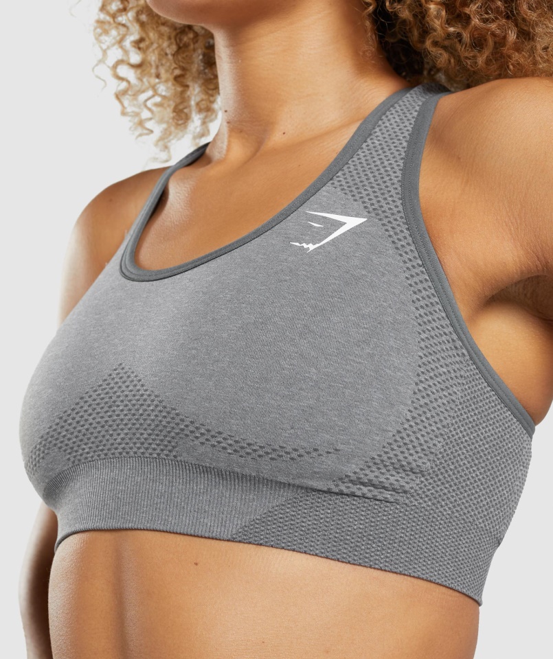 Gymshark Smokey Grey Márga Vital Seamless 2.0 Sportmelltartó