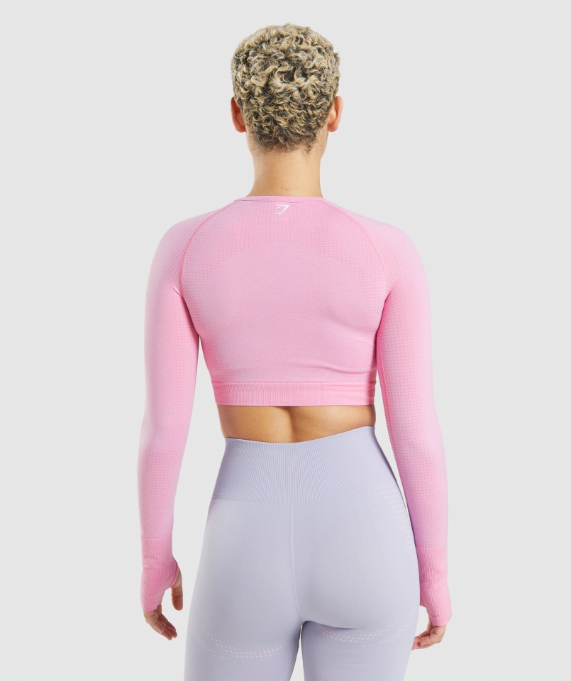 Gymshark Sorbet Rózsaszín Márga Vital Seamless 2.0 Crop Top