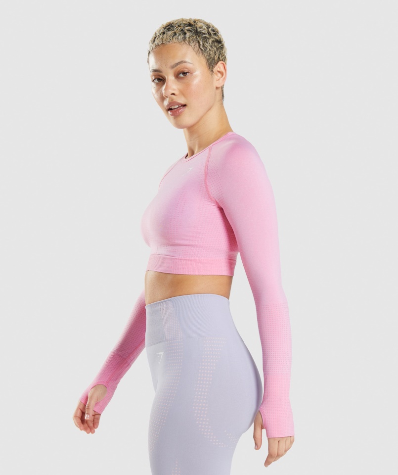 Gymshark Sorbet Rózsaszín Márga Vital Seamless 2.0 Crop Top