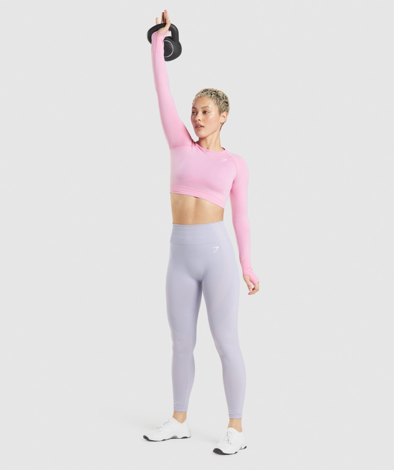 Gymshark Sorbet Rózsaszín Márga Vital Seamless 2.0 Crop Top