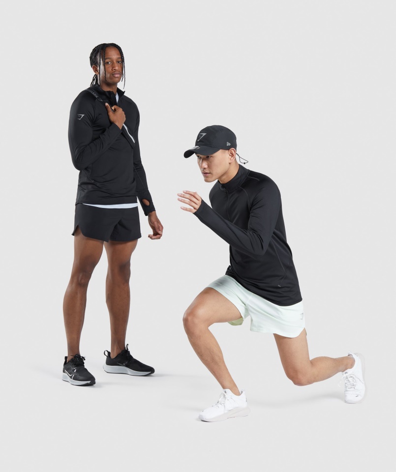 Gymshark Speed Evolve 1-4 Zip Fekete