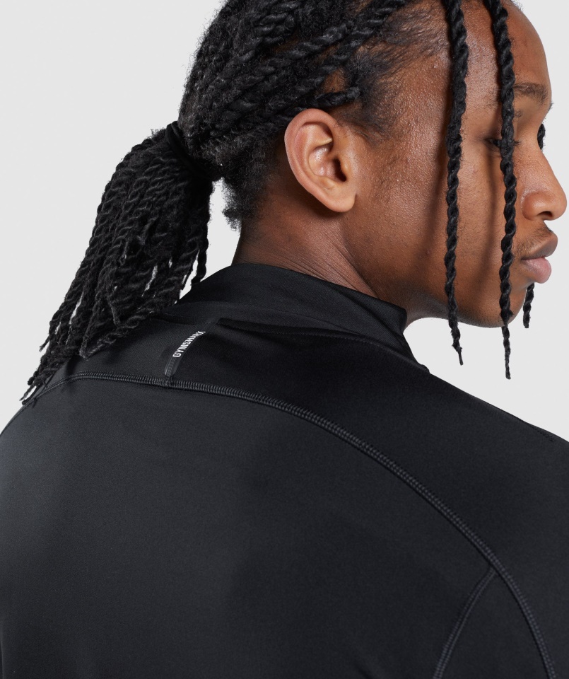 Gymshark Speed Evolve 1-4 Zip Fekete