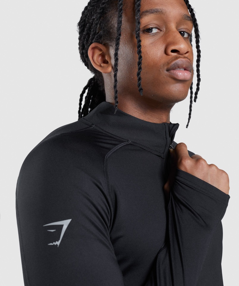 Gymshark Speed Evolve 1-4 Zip Fekete