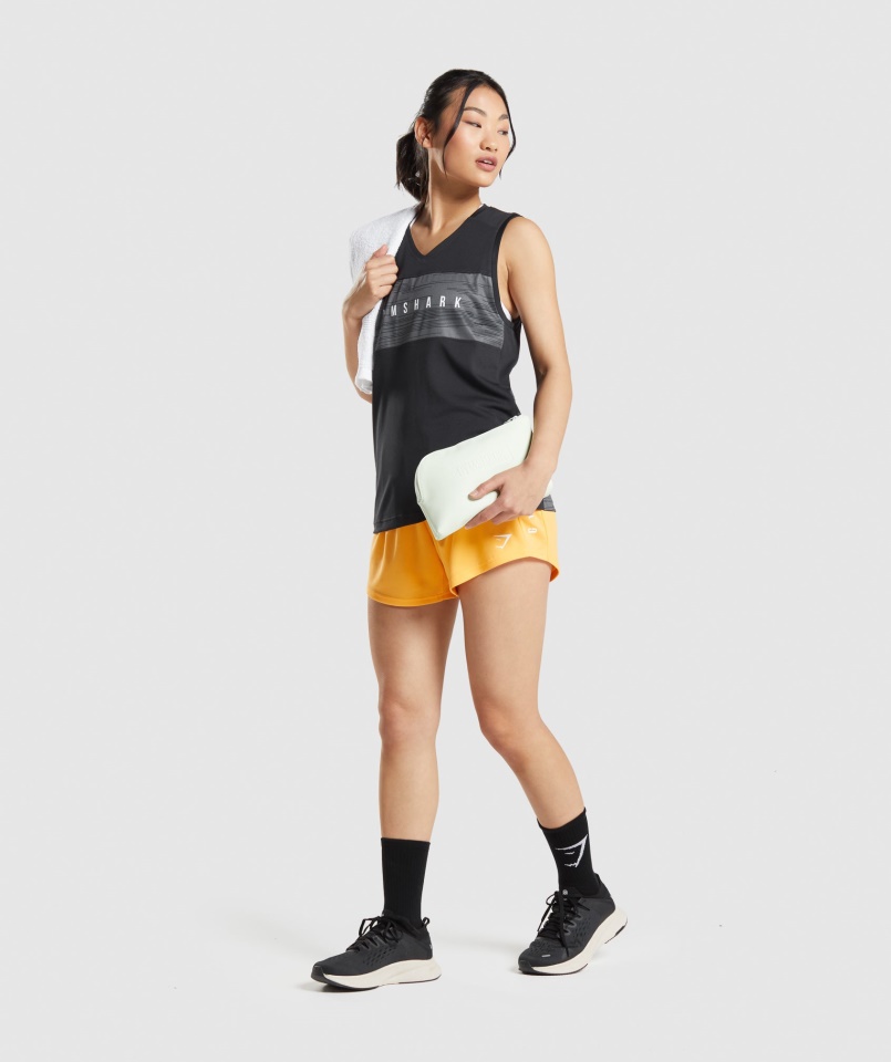 Gymshark Sport Laza Tank Fekete Nyomtatás