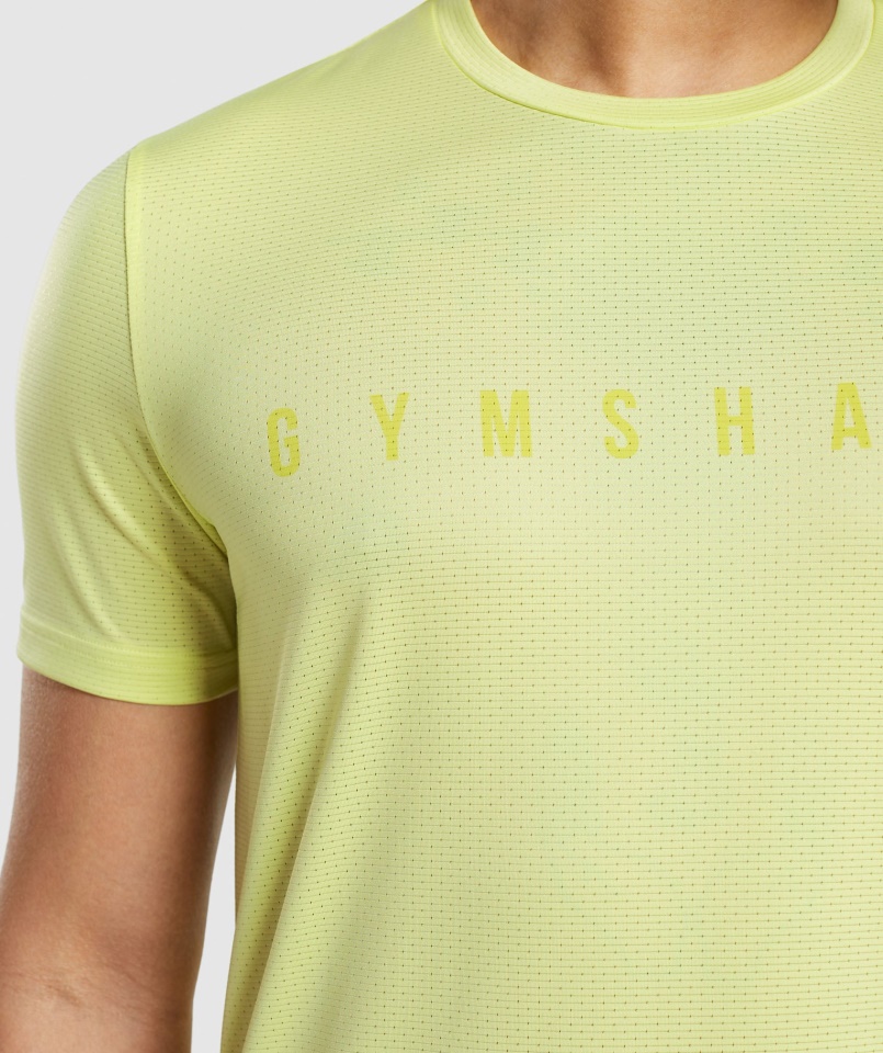 Gymshark Sportcsíkos Póló Szentjánosbogár Zöld