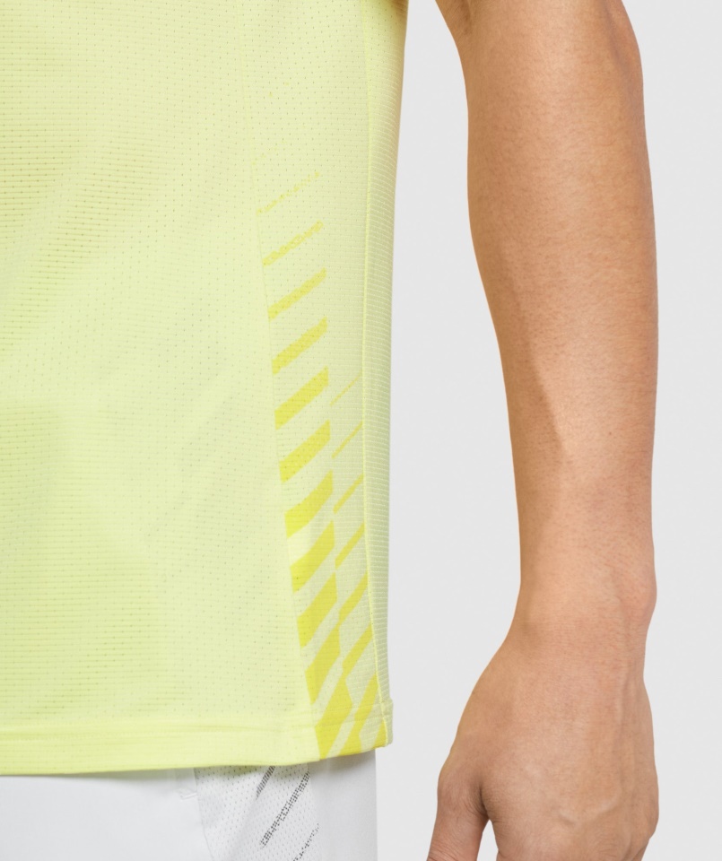 Gymshark Sportcsíkos Póló Szentjánosbogár Zöld