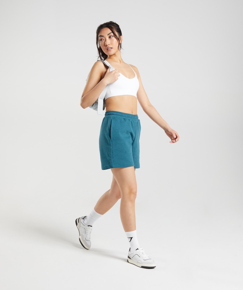 Gymshark Steel Blue Márga Pihenőnap Izzadás Rövidnadrág