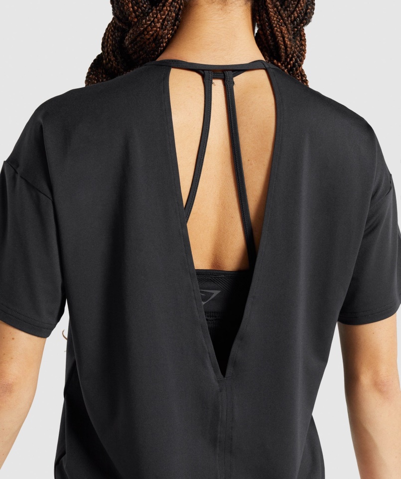 Gymshark Stúdió Póló Fekete