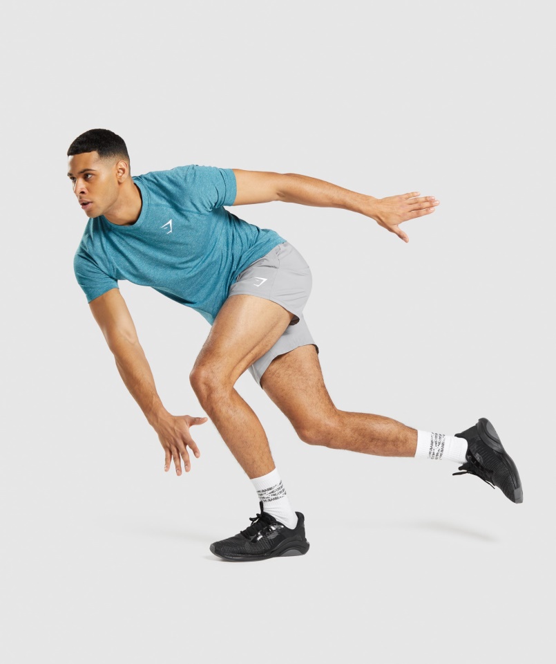 Gymshark Tahoe Kékeszöld Márga Vital Könnyű Varrás Nélküli Póló