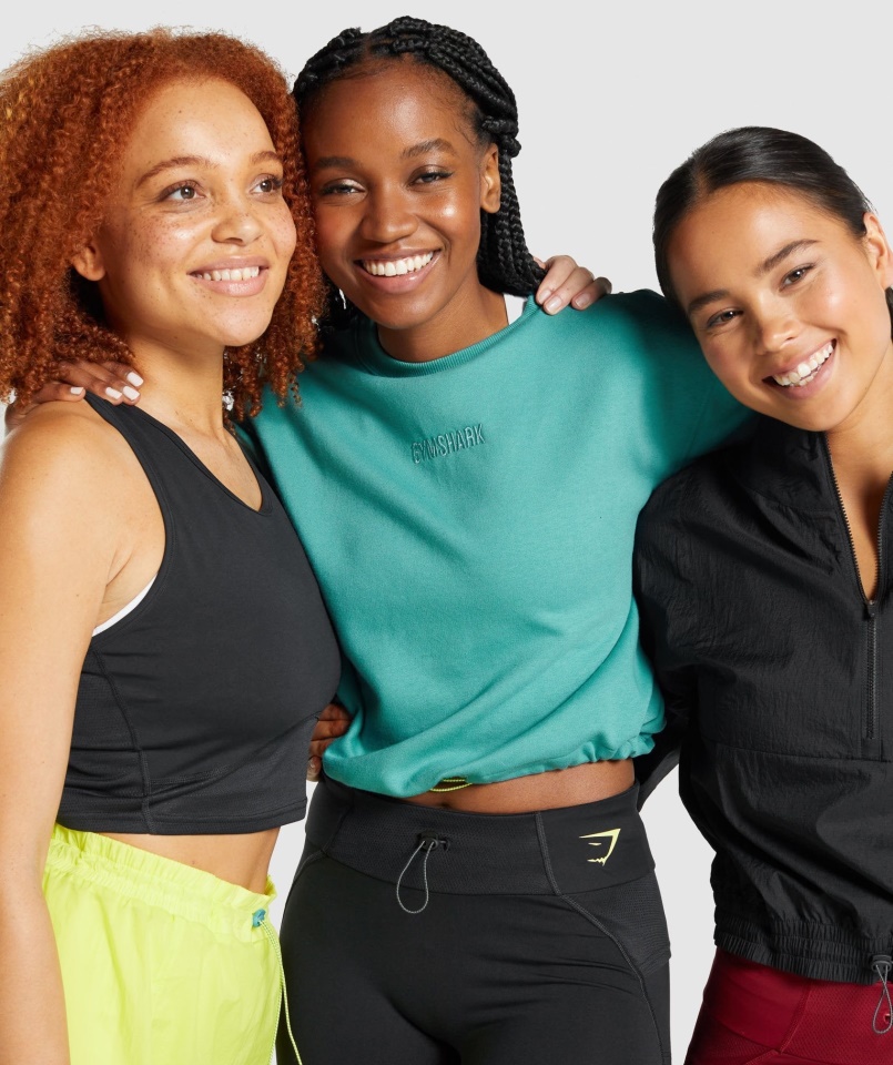 Gymshark Kékeszöld Pulóver