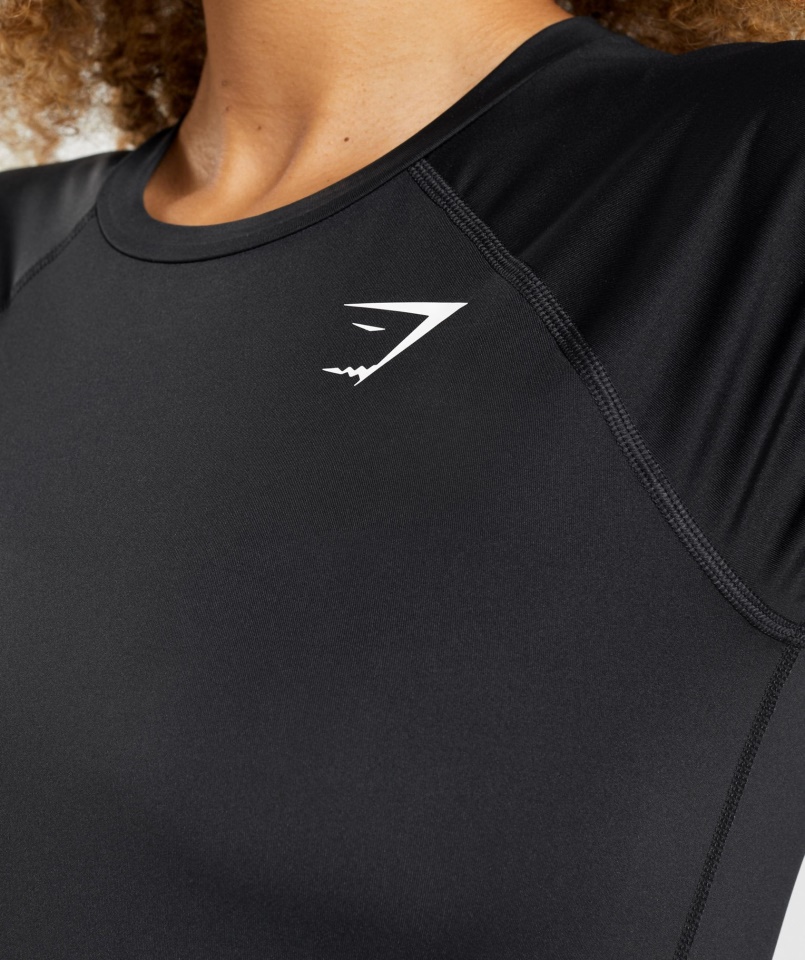 Gymshark Edzés Baselayer Póló Fekete