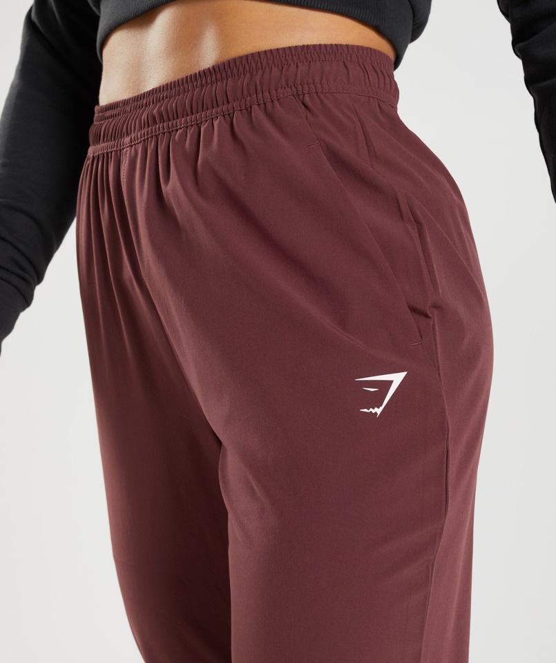 Gymshark Edzés Szőtt Kocogó Cseresznyebarna