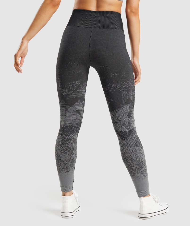 Gymshark Háromszög-fekete Adapt Ombre Varrat Nélküli Leggings
