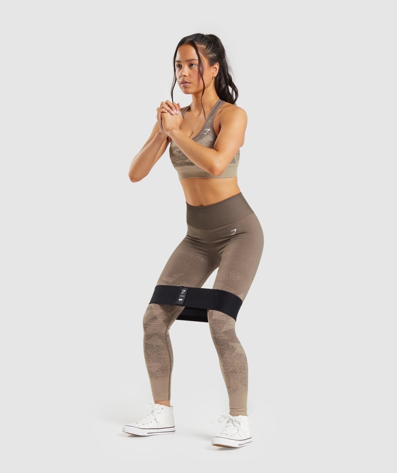 Gymshark Háromszög-penny Barna Adapt Ombre Varrat Nélküli Leggings