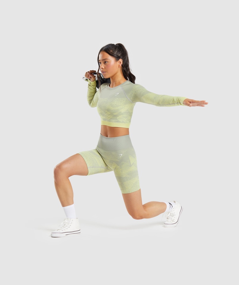 Gymshark Háromszög-taupe Szürke Adapt Ombre Varrat Nélküli Rövidnadrág