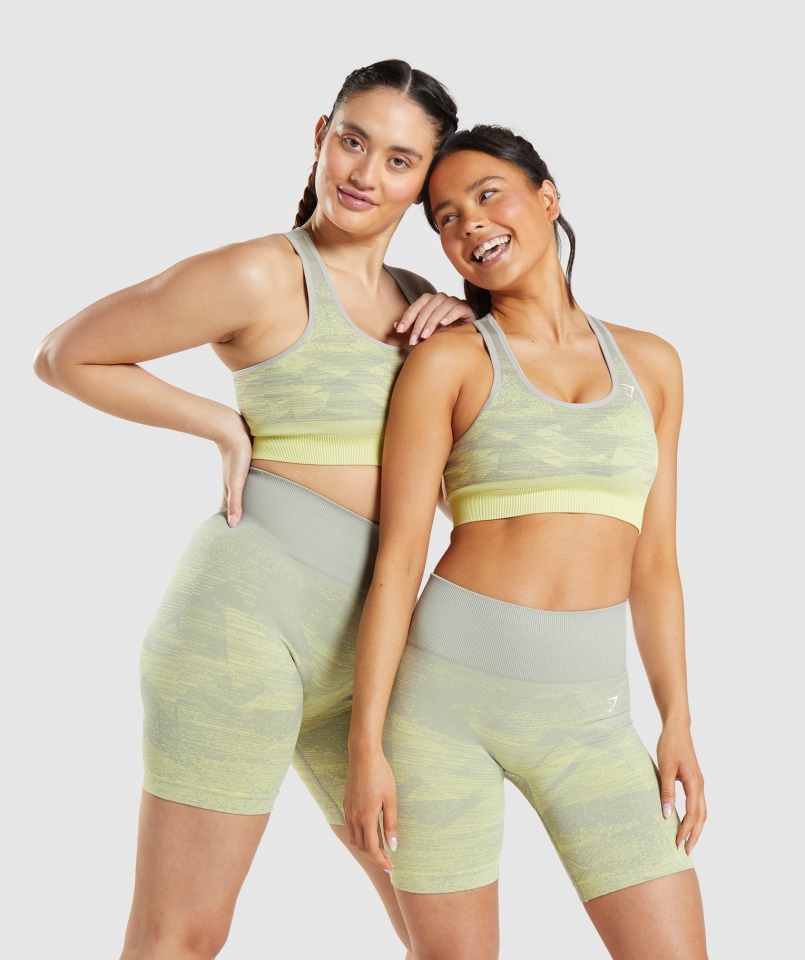 Gymshark Háromszög-taupe Szürke Adapt Ombre Varrat Nélküli Sportmelltartó