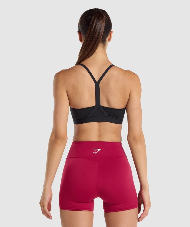Gymshark V Nyakú Sportmelltartó Fekete