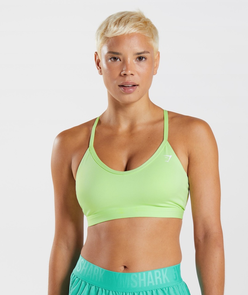 Gymshark V Nyakú Sportmelltartó Kiwi Zöld