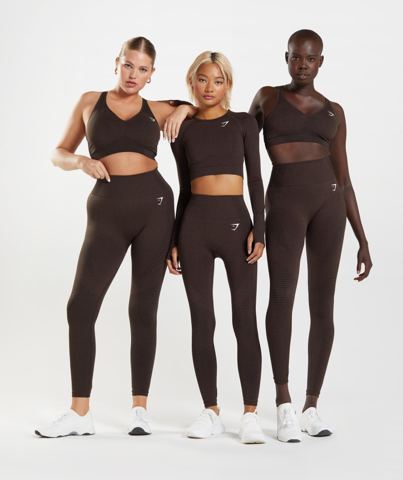 Gymshark Vital Varrat Nélküli 2.0 Leggings Cseresznyebarna Márga