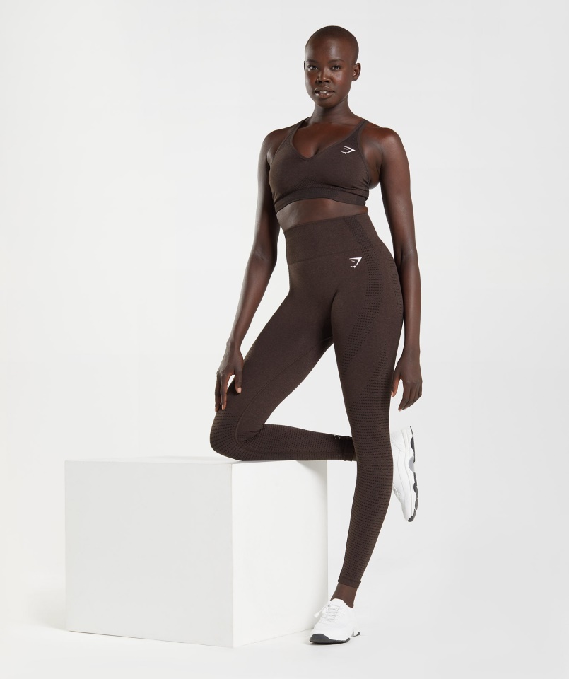 Gymshark Vital Varrat Nélküli 2.0 Leggings Cseresznyebarna Márga