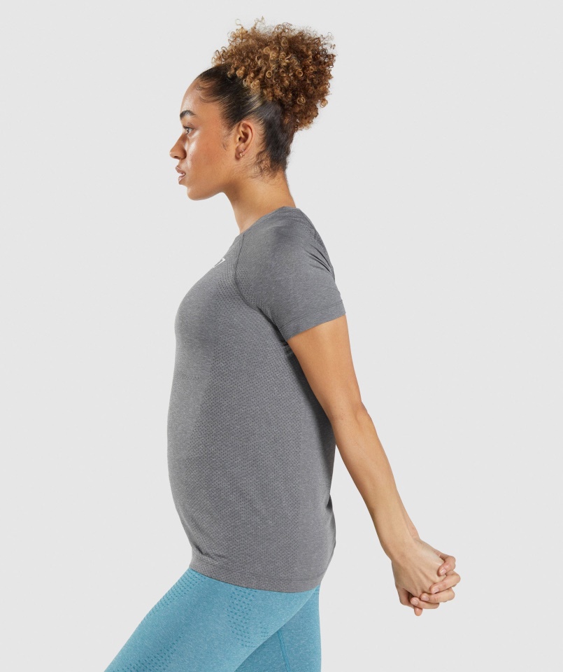 Gymshark Vital Seamless 2.0 Világos Póló Füstös Szürke Márga