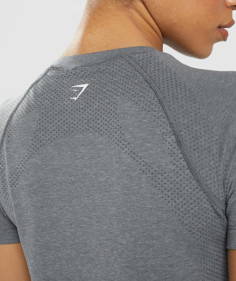 Gymshark Vital Seamless 2.0 Világos Póló Füstös Szürke Márga