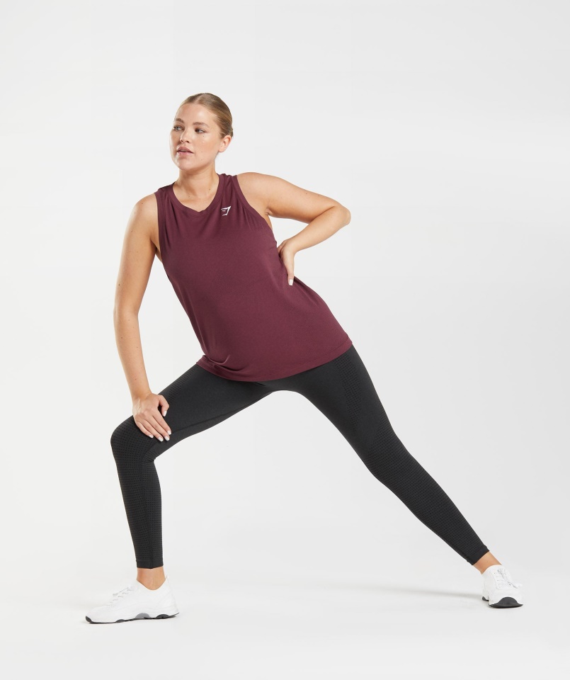 Gymshark Vital Varrat Nélküli 2.0 Könnyű Tartályban Sült Barna Márga