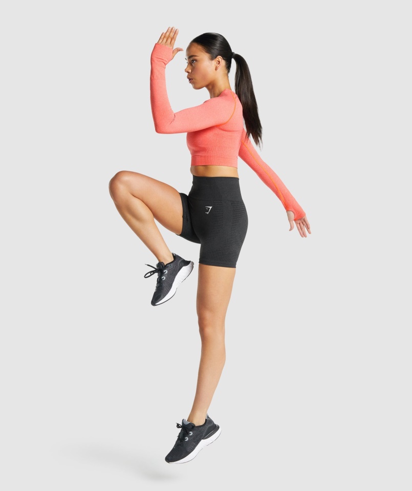 Gymshark Vital Varrat Nélküli 2.0 Rövidnadrág Fekete Márga