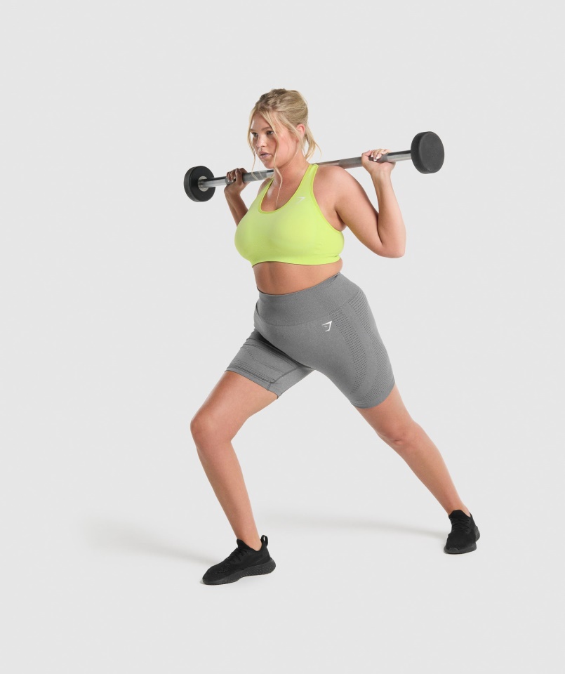 Gymshark Vital Varrat Nélküli 2.0 Rövidnadrág, Füstös Szürke Márga