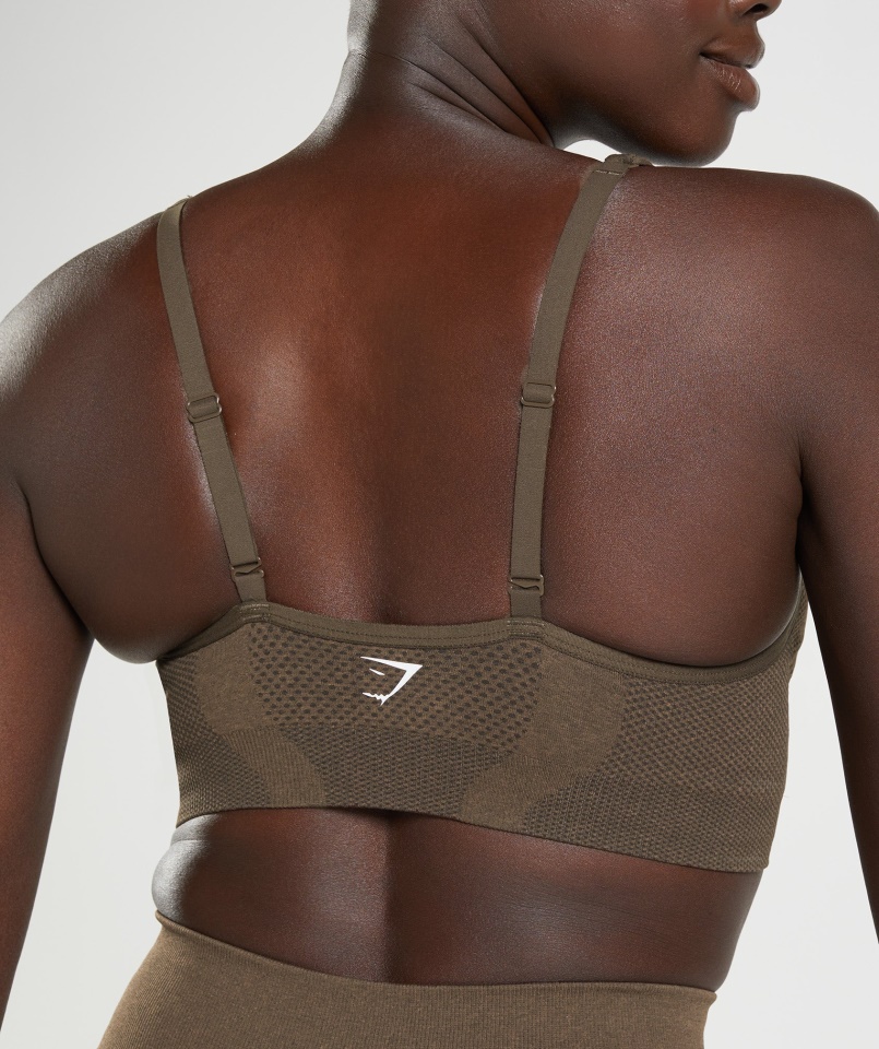 Gymshark Vital Varrat Nélküli 2.0 V Nyakú Sportmelltartó Presszómárga