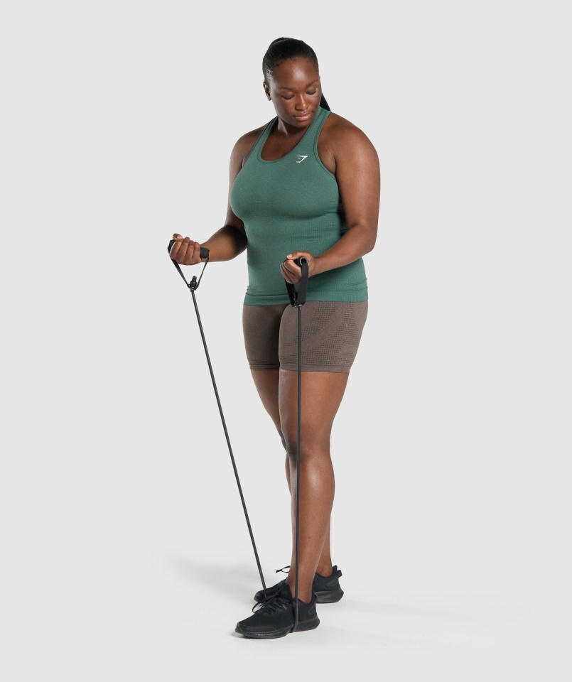 Gymshark Vital Varrat Nélküli 2.0 Mellény Sötétzöld Márga