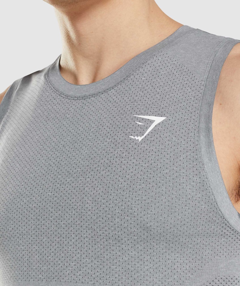 Gymshark Vital Varrat Nélküli Könnyű Tank Szénszürke Márga