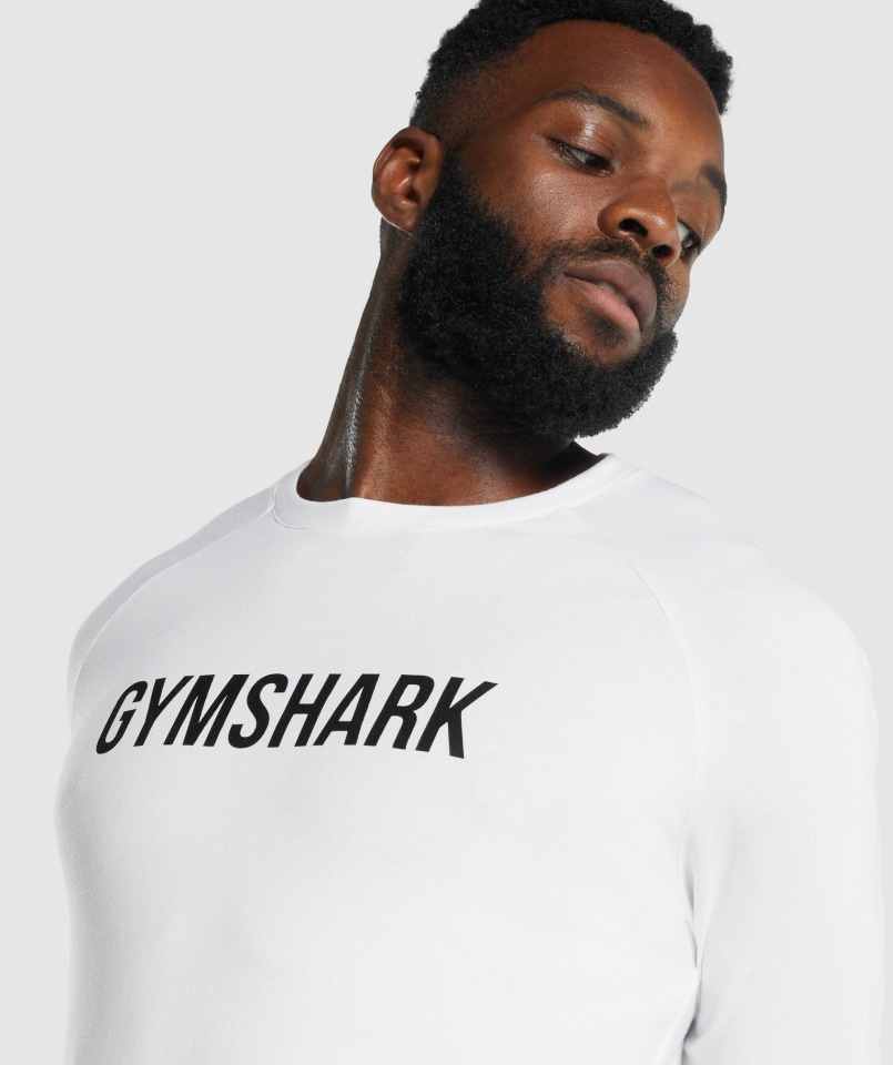 Gymshark Fehér Apollo Hosszú Ujjú Póló