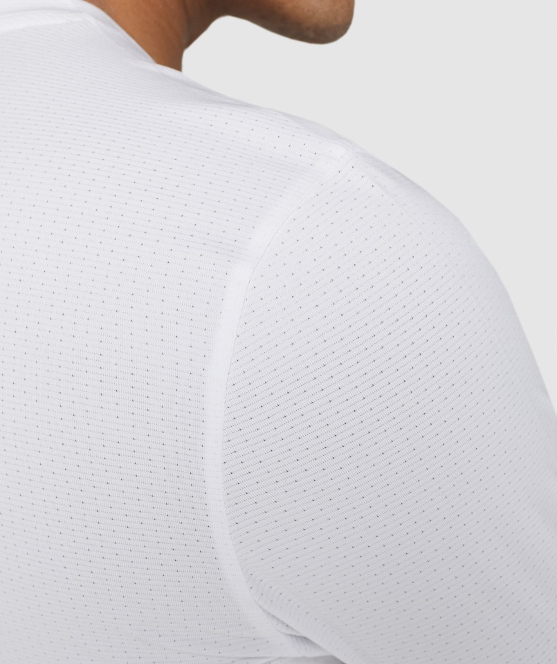 Gymshark White érkezés Grafikus Hosszú Ujjú Póló