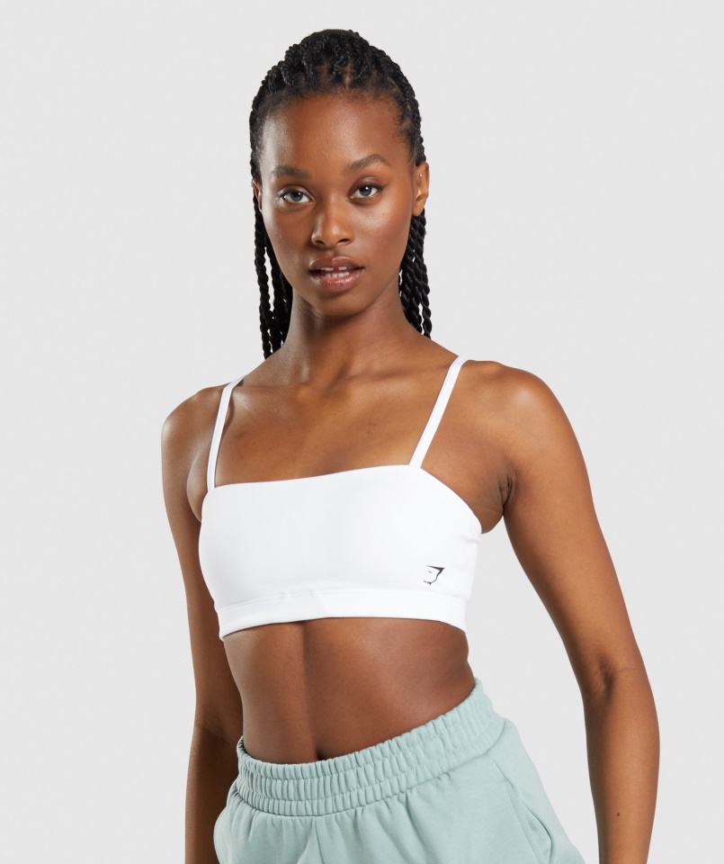 Gymshark Fehér Bandeau Sportmelltartó