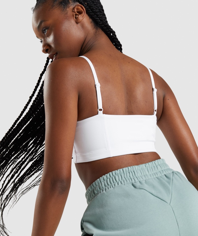 Gymshark Fehér Bandeau Sportmelltartó