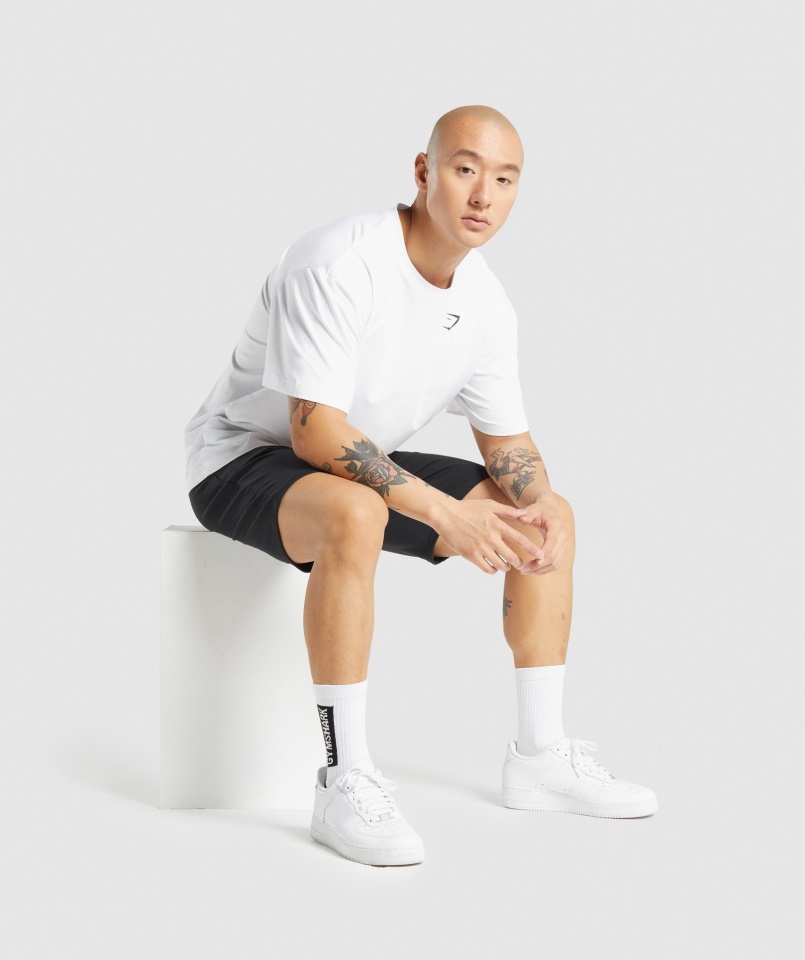 Gymshark Fehér Esszenciális Túlméretezett Póló