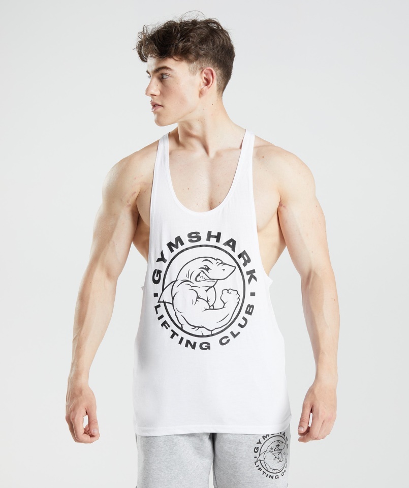 Gymshark White Legacy Stringer