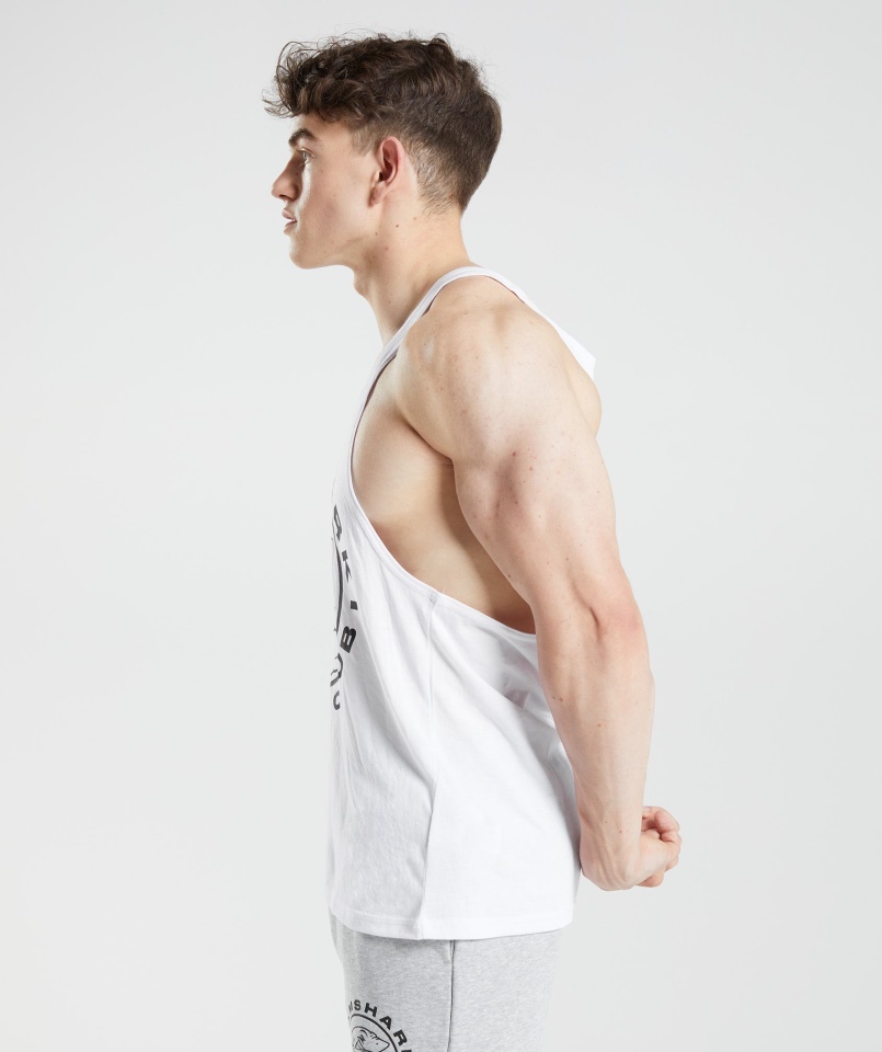 Gymshark White Legacy Stringer