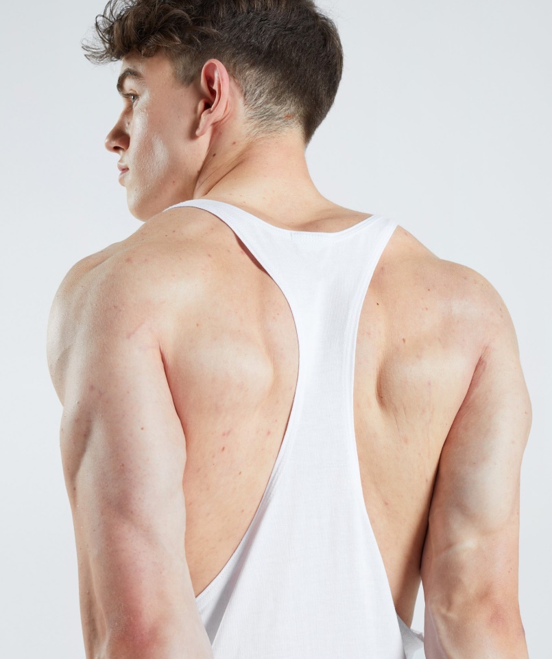 Gymshark White Legacy Stringer