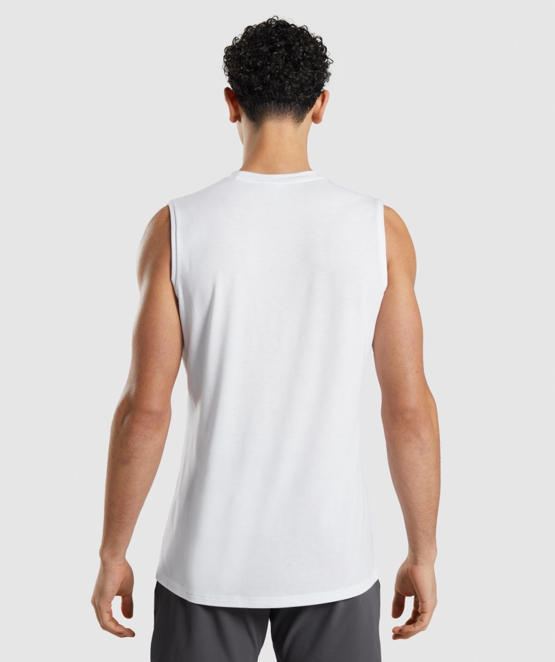 Gymshark White Studio Amplify Tank