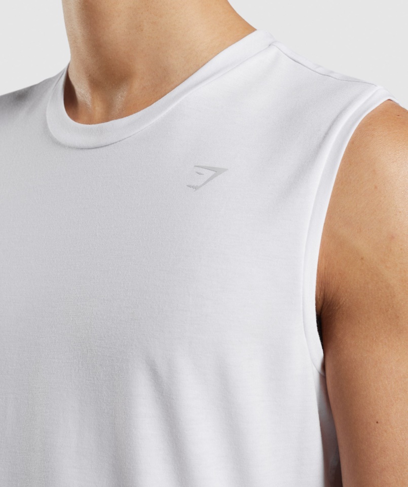 Gymshark White Studio Amplify Tank