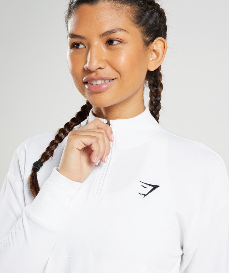 Gymshark Fehér Tréning Pippa Pulóver
