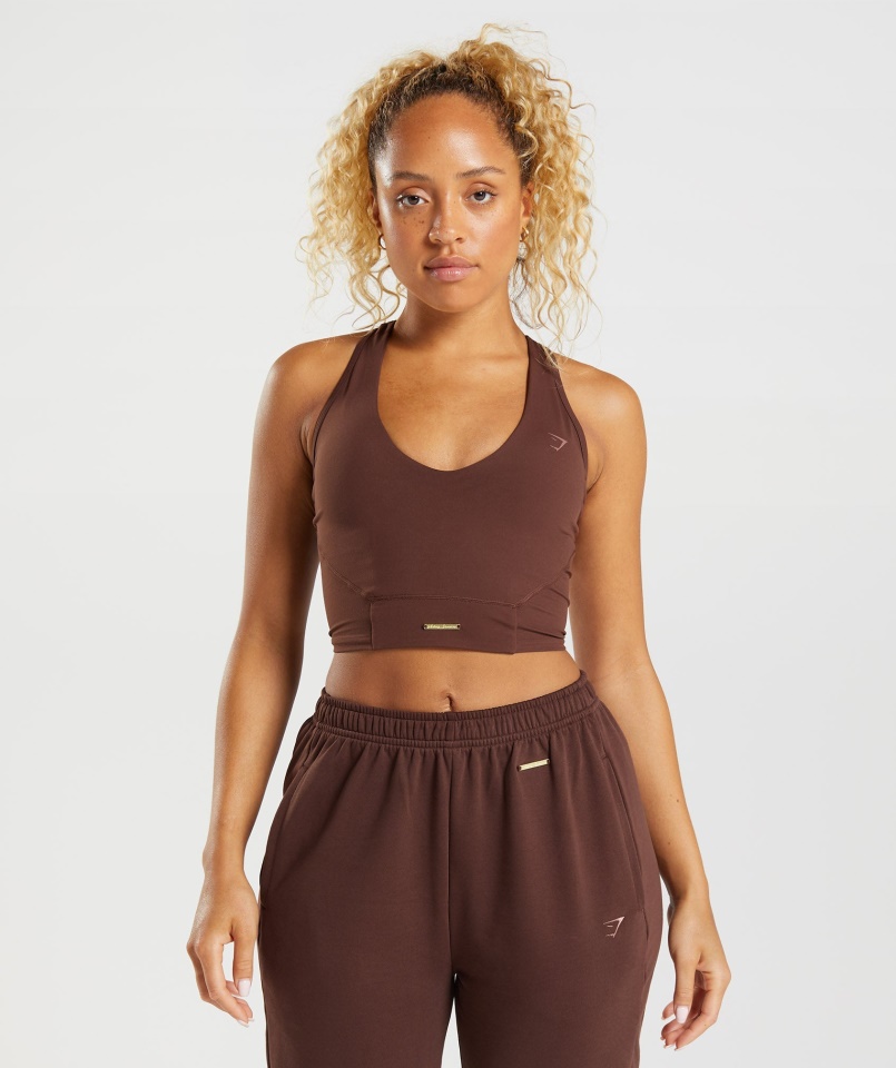 Gymshark Whitney Crop Tank Rekindle Brown